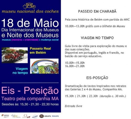 Dia Internacional do Museus, no Museu dos Coches